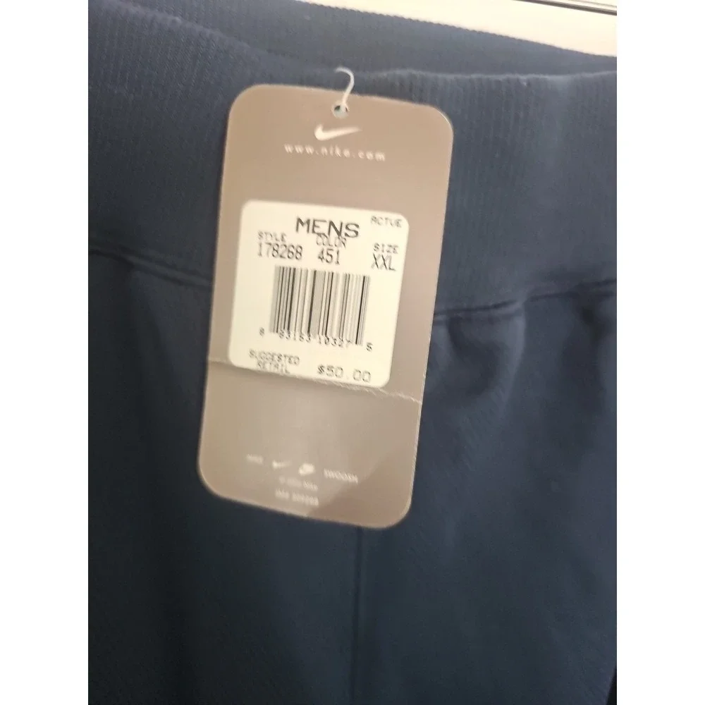 Nike Men's  Woven Basketball Sweat Pants 178268 Navy XXL. Zip Leg